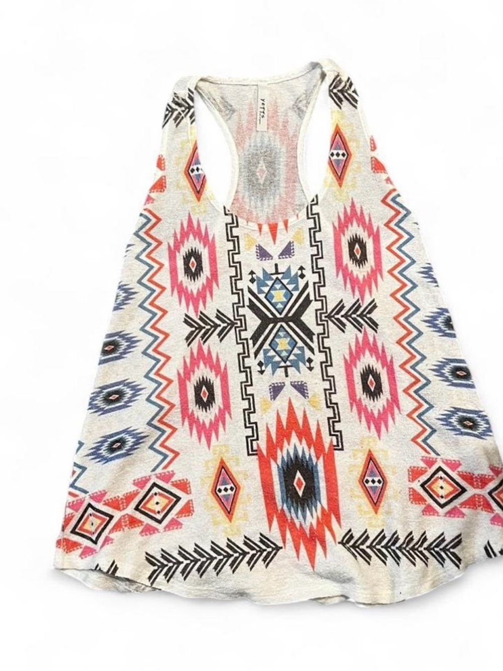 Aztec Print Racerback Tank Top - Pink, Blue, Red